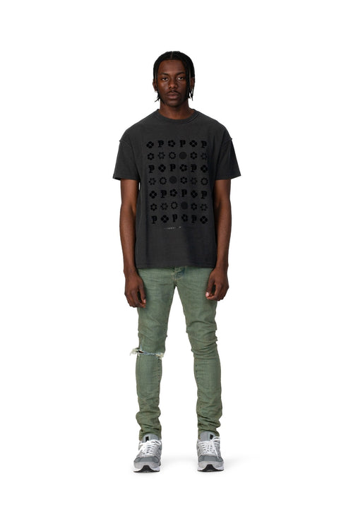 PURPLE BRAND P MONOGRAN FLOCKING S/S TEE Mens Apparel - MENS